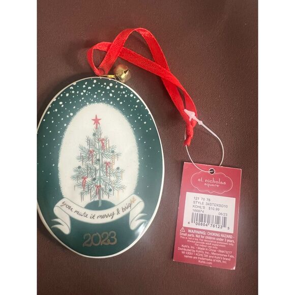 St. Nicholas Square® Ceramic 2023 Christmas Tree Ornament - Picture 1 of 2